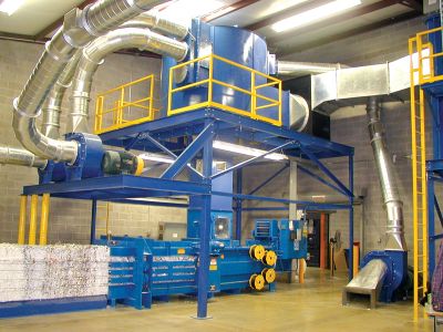 Paper removal and recycling solutions for commecial printing operations